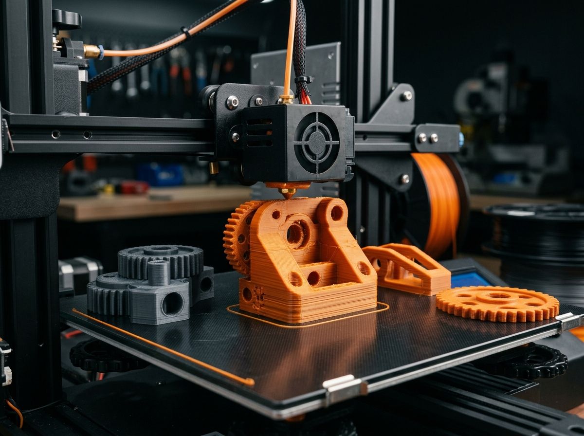 Impresora 3D fabricando una pieza