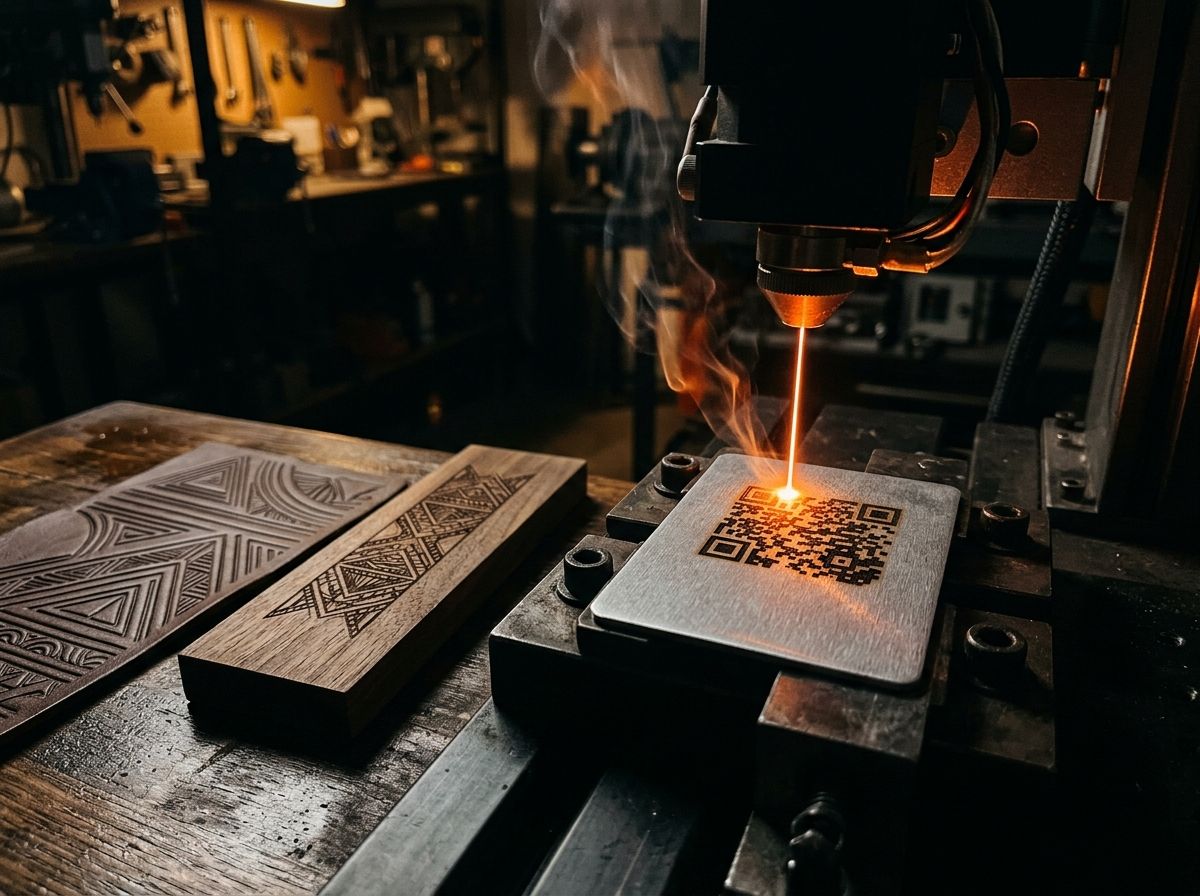 Marcación láser sobre placa metálica